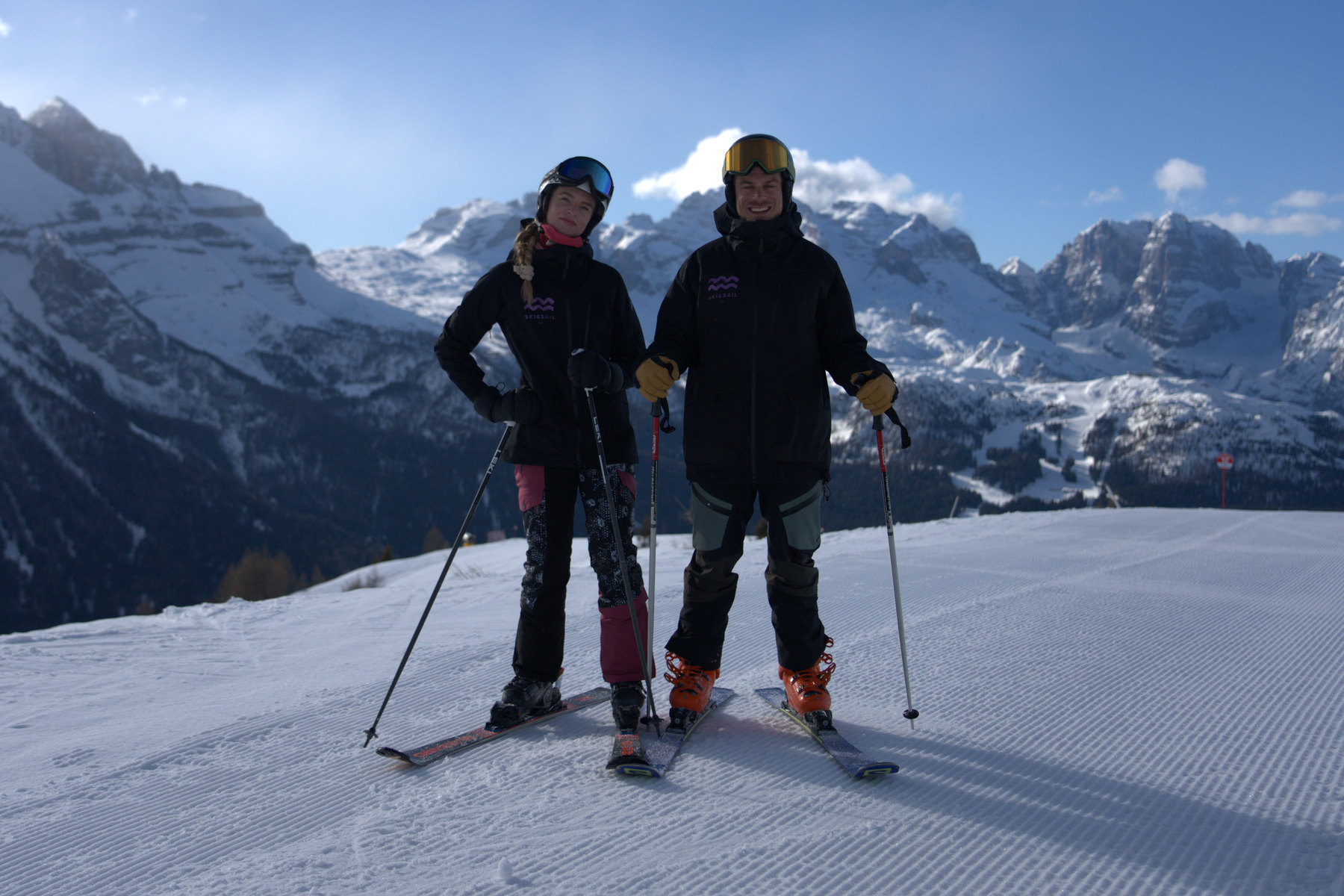 Zalozyciele SkiSail.Co na stoku w Madonna di Campiglio